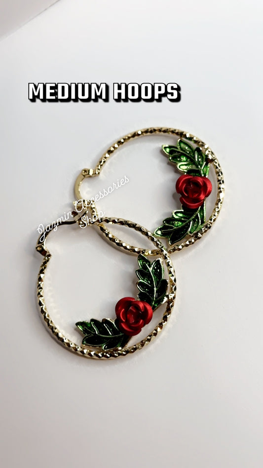 Medium Rose Hoops