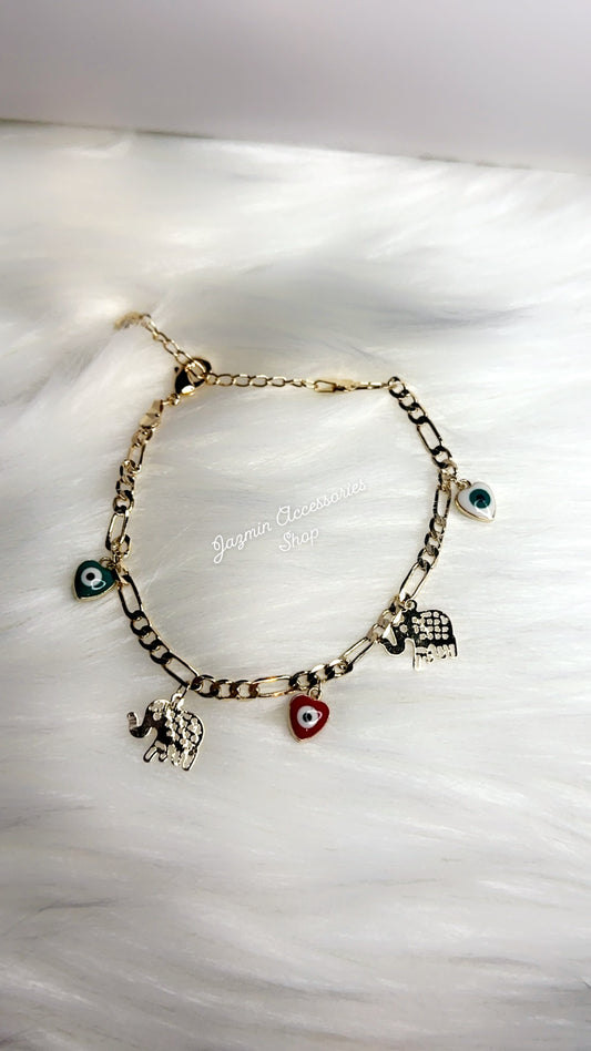 Elephant evil eye Bracelet